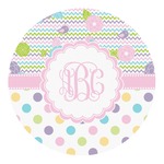 Girly Girl Round Decal (Personalized)