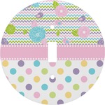 Girly Girl Round Light Switch Cover