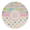 Girly Girl Round Linen Placemats - FRONT (Single Sided)