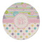 Girly Girl Round Linen Placemat - Single Sided (Personalized)