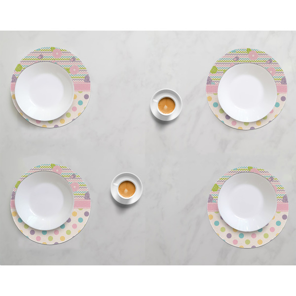 Girly Girl Round Linen Placemats - LIFESTYLE (set of 4)