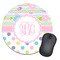 Girly Girl Round Mouse Pad (Personalized)