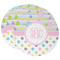 Girly Girl Round Paper Coasters w/ Monograms