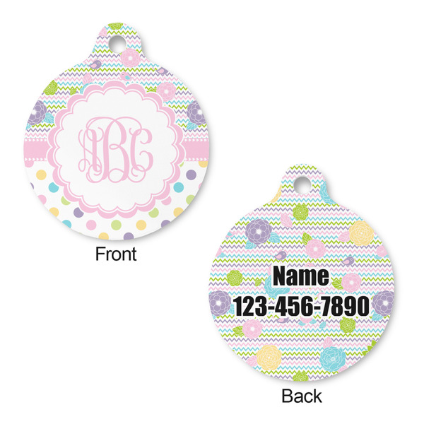 Girly Girl Round Pet ID Tag - Large - Approval