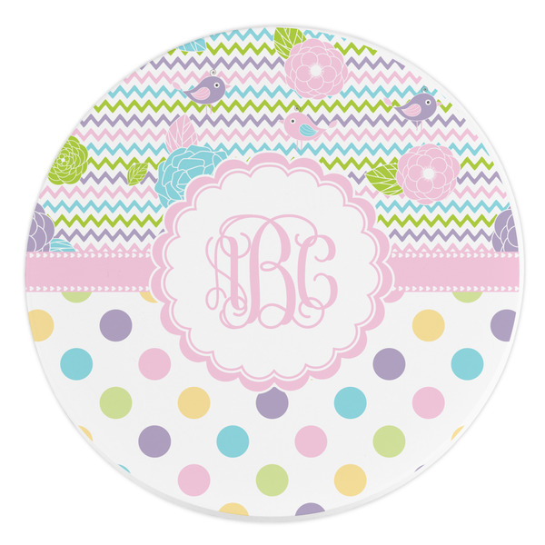 Custom Girly Girl Round Stone Trivet (Personalized)