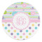Girly Girl Round Stone Trivet - Front View