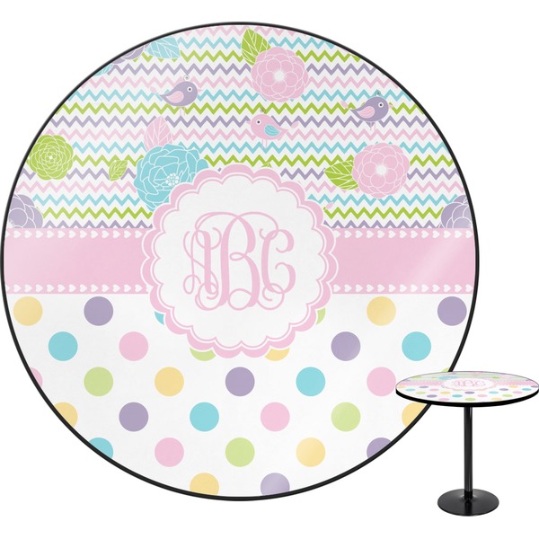 Custom Girly Girl Round Table - 24" (Personalized)