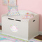 Girly Girl Round Wall Decal on Toy Chest
