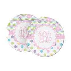 Girly Girl Sandstone Car Coasters (Personalized)