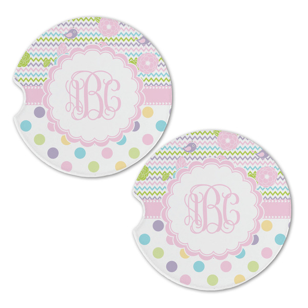 Girly Girl Sandstone Car Coasters - Set of 2