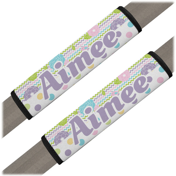 Custom Girly Girl Seat Belt Covers (Set of 2) (Personalized)
