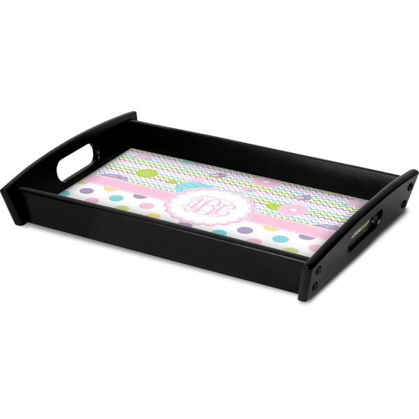 Girly Girl Serving Tray Black - Corner
