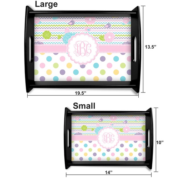 Girly Girl Serving Tray Black Sizes