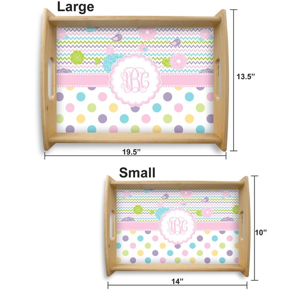 Girly Girl Serving Tray Wood Sizes