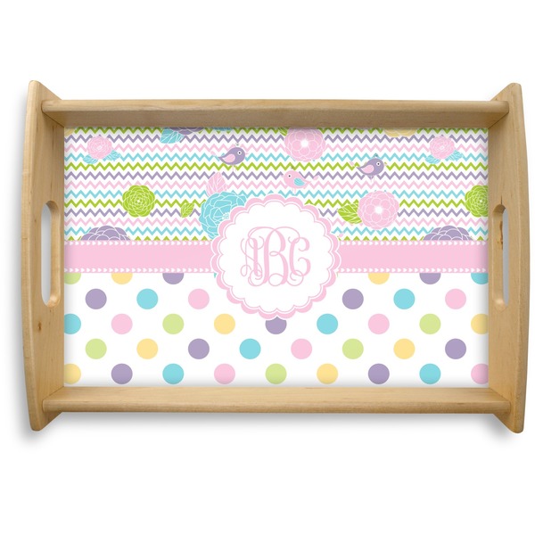 Custom Girly Girl Natural Wooden Tray - Small (Personalized)