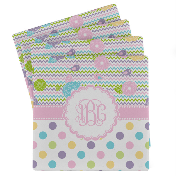 Custom Girly Girl Absorbent Stone Coasters - Set of 4 (Personalized)