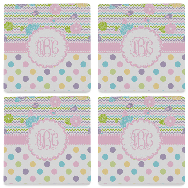 Girly Girl Set of 4 Sandstone Coasters - See All 4 View