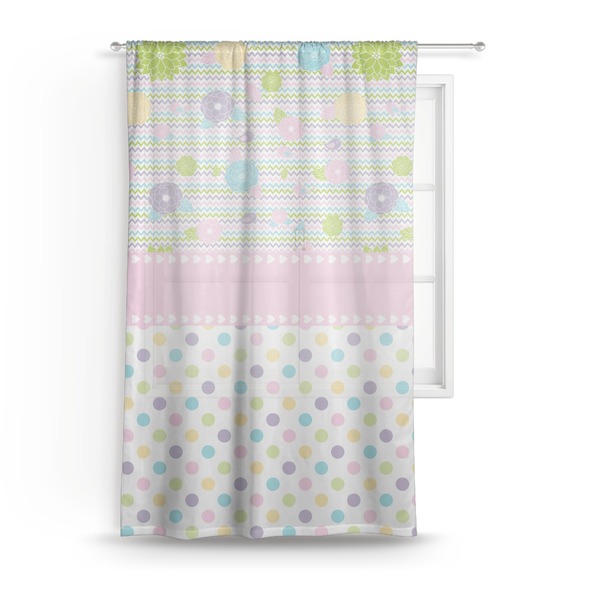 Custom Girly Girl Sheer Curtain - 50"x84"