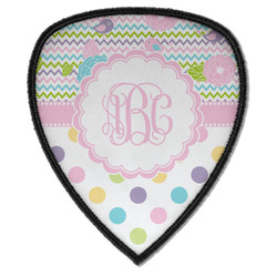 Girly Girl Iron on Shield Patch A w/ Monogram