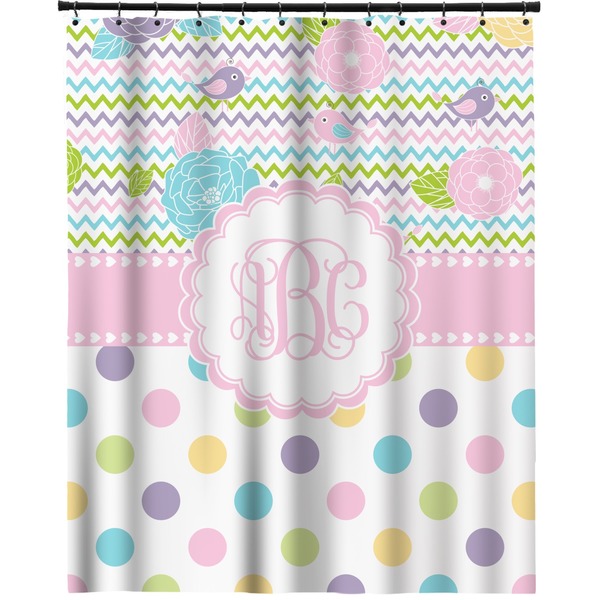 Custom Girly Girl Extra Long Shower Curtain - 70"x84" (Personalized)