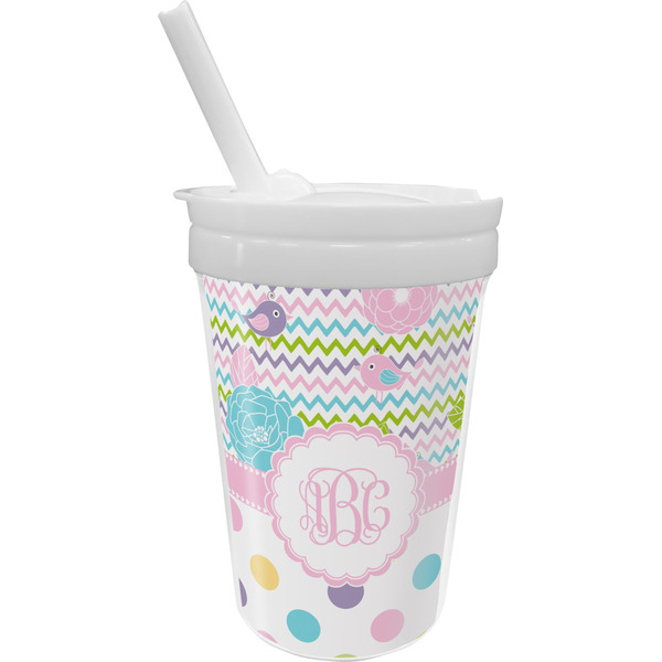 Custom Girly Girl Sippy Cup with Straw (Personalized)