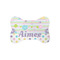 Girly Girl Bone Shaped Dog Food Mat (Small) (Personalized)