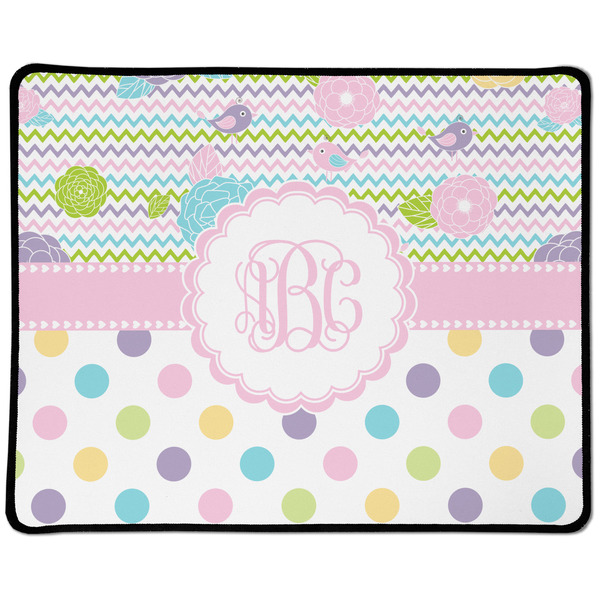 Custom Girly Girl Large Gaming Mouse Pad - 12.5" x 10" (Personalized)