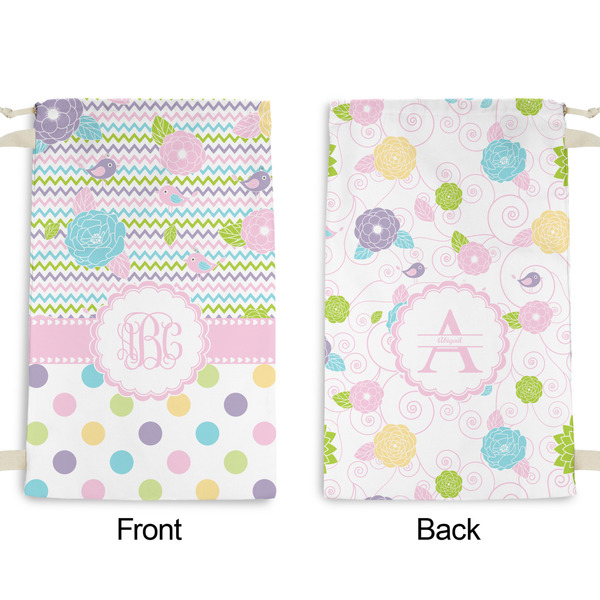 Girly Girl Small Laundry Bag - Front & Back View