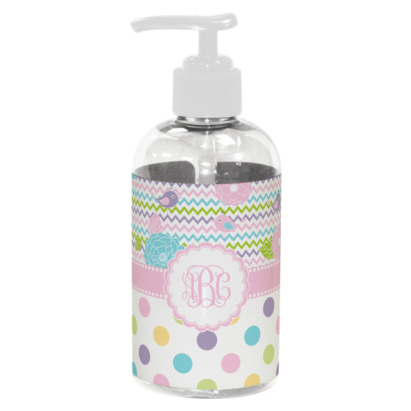 Custom Girly Girl Plastic Soap / Lotion Dispenser (8 oz - Small - White) (Personalized)