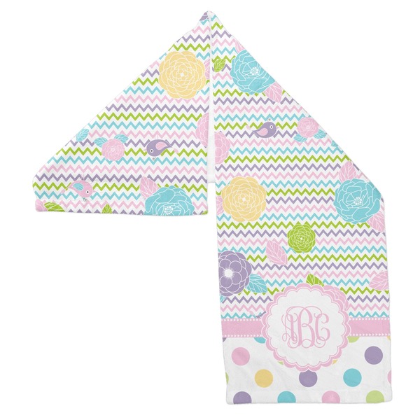 Girly Girl Sports Towel Folded - Both Sides Showing