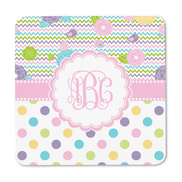 Girly Girl Square Fridge Magnet - FRONT