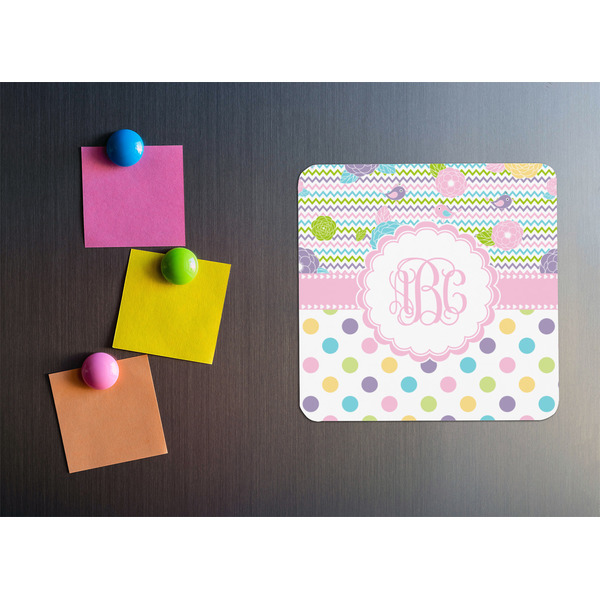 Girly Girl Square Fridge Magnet - LIFESTYLE