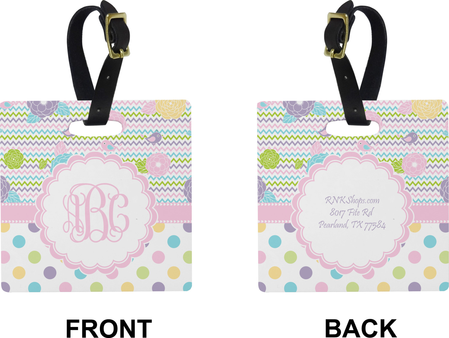 Girly Girl Plastic Luggage Tags (Personalized) YouCustomizeIt