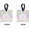 Girly Girl Square Luggage Tag (Front + Back)
