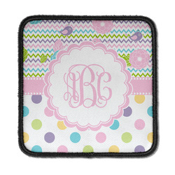 Girly Girl Iron On Square Patch w/ Monogram