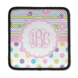 Girly Girl Iron On Square Patch w/ Monogram