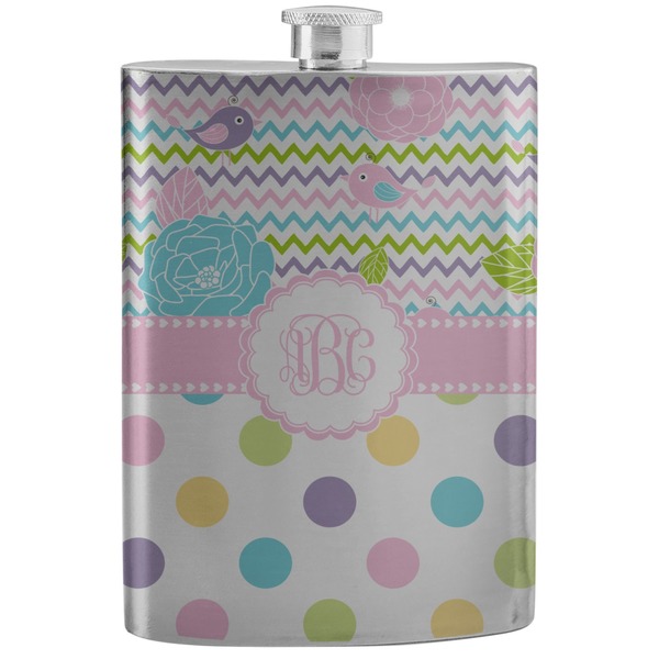 Custom Girly Girl Stainless Steel Flask (Personalized)