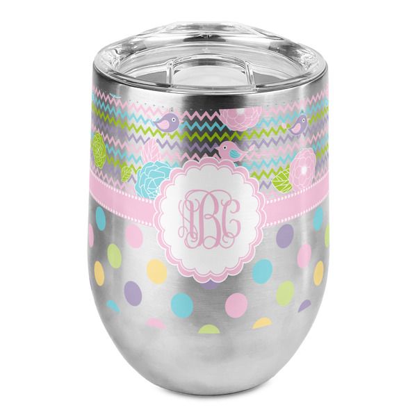 Custom Girly Girl Stemless Wine Tumbler - Full Print (Personalized)