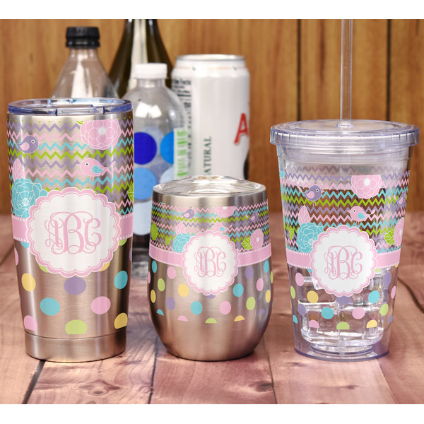 Girly Girl Stemless Wine Tumbler - Full Print - In Context