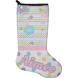 Girly Girl Holiday Stocking - Single-Sided - Neoprene (Personalized)