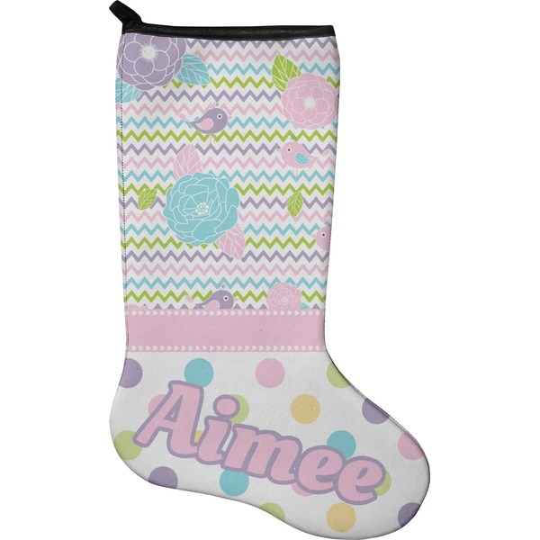 Custom Girly Girl Holiday Stocking - Single-Sided - Neoprene (Personalized)