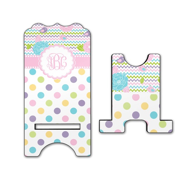 Girly Girl Stylized Phone Stand - Front & Back - Large