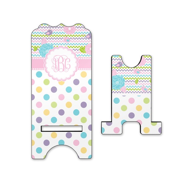 Girly Girl Stylized Phone Stand - Front & Back - Small