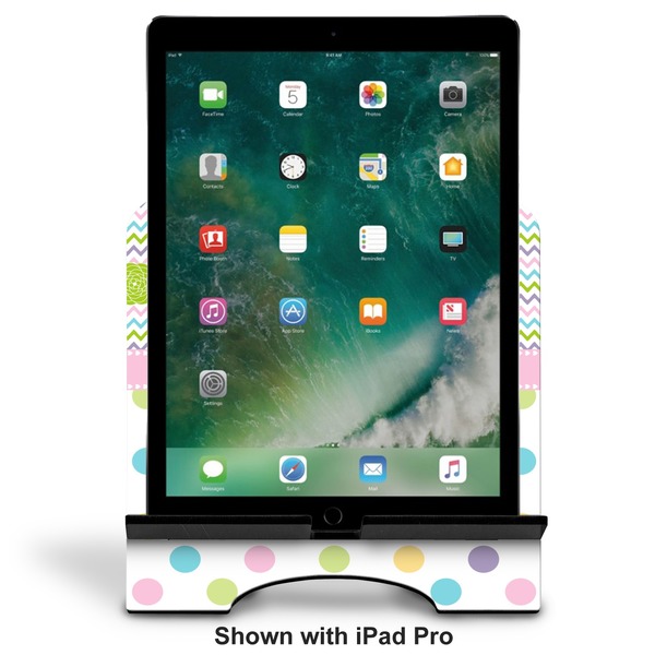 Girly Girl Stylized Tablet Stand - Front with ipad