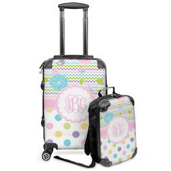 Girly Girl Kids 2-Piece Luggage Set - Suitcase & Backpack (Personalized)