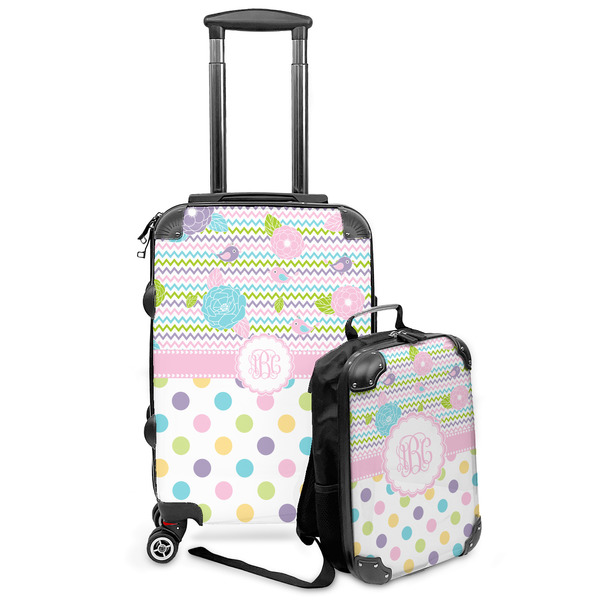 Custom Girly Girl Kids 2-Piece Luggage Set - Suitcase & Backpack (Personalized)