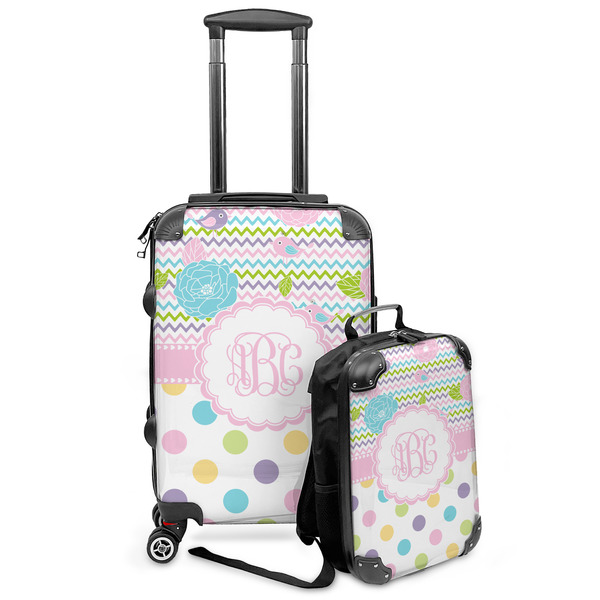 Custom Girly Girl Kids 2-Piece Luggage Set - Suitcase & Backpack (Personalized)