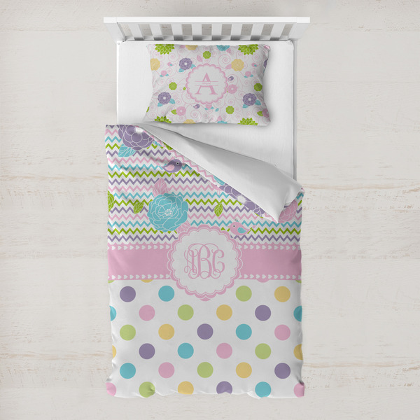 Custom Girly Girl Toddler Bedding w/ Monogram