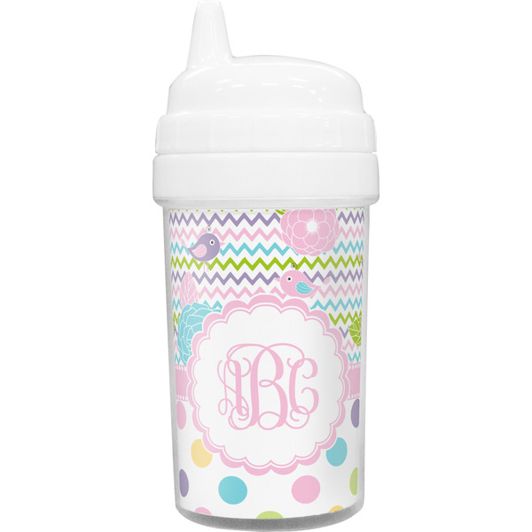 Custom Girly Girl Toddler Sippy Cup (Personalized)