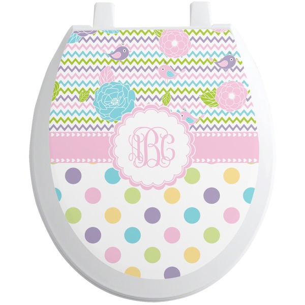 Custom Girly Girl Toilet Seat Decal (Personalized)